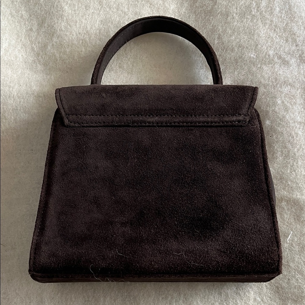 Nine West Elegant Brown Suede Handbag - Picture 2 of 5